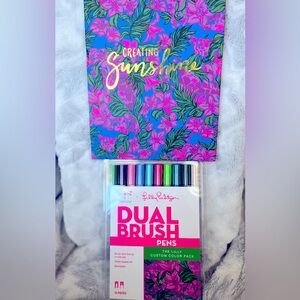 Lilly Pulitzer:Creating Sunshine Sketchbook& 10~Non-Toxic Dual Brush Marker Pens